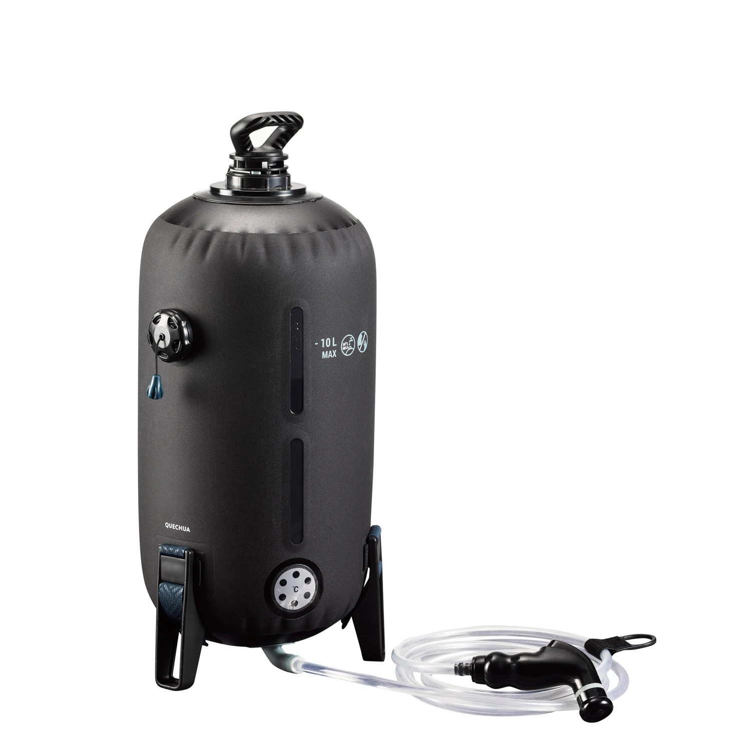 Quechua PRESSURE SOLAR CAMPING SHOWER - 10 LITRES 1 Quechua PRESSURE SOLAR CAMPING SHOWER - 10 LITRES