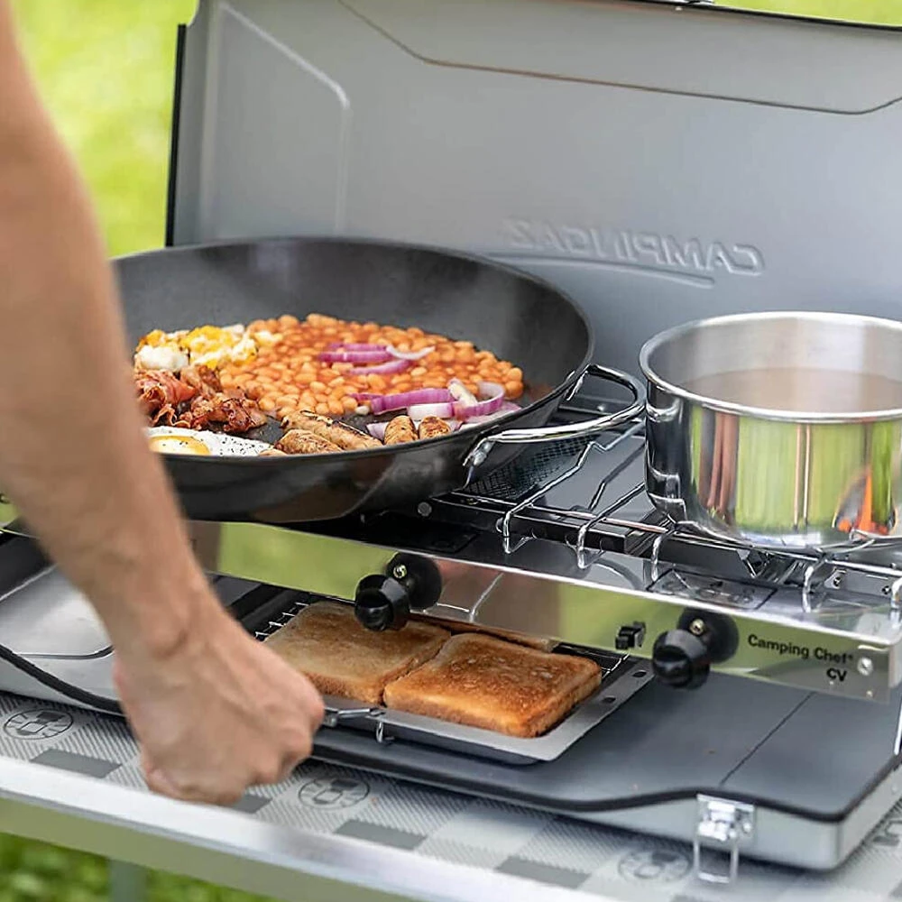 Campingaz Double Burner And Grill Chef Folding CV Stove 4 Campingaz Double Burner And Grill Chef Folding CV Stove - Image 4