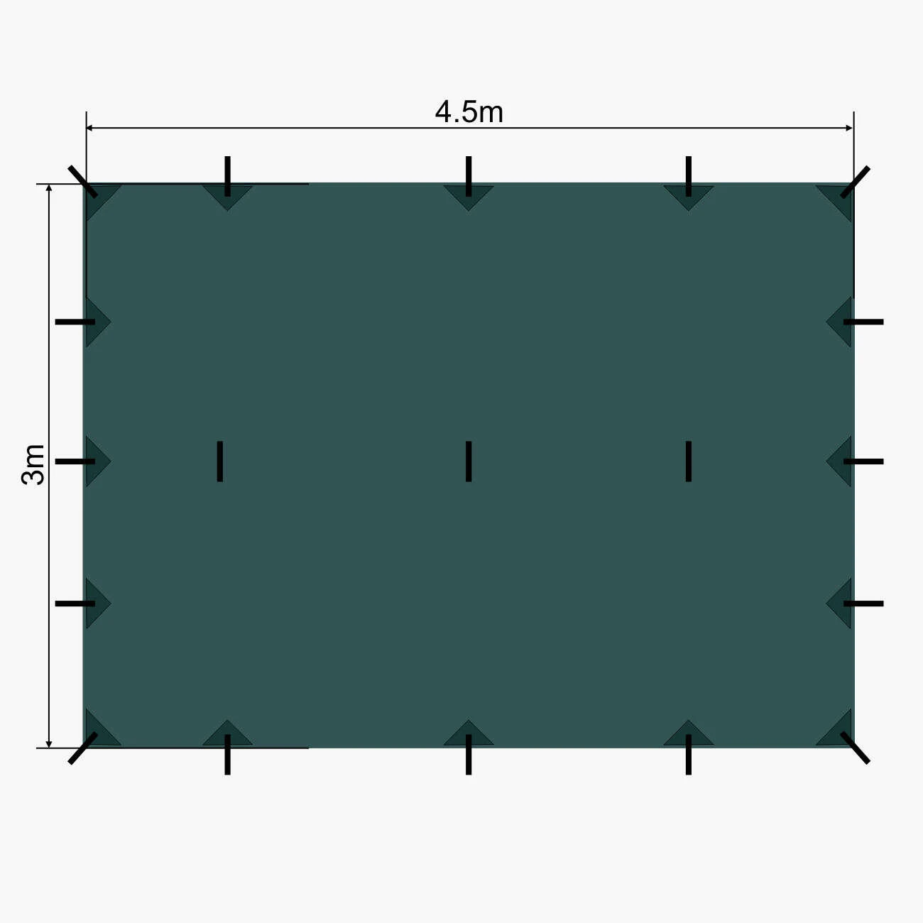 Lomo 4.5m X 3m Bushcraft Tarp 6 Lomo 4.5m X 3m Bushcraft Tarp - Image 6