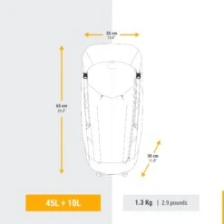 Women’s Ultralight Trekking Backpack 45+10 L 18 Women’s Ultralight Trekking Backpack 45+10 L -Outdoor Camping Store k89aa17a85440973a5bdeb2cf73a86143