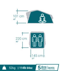 Quechua INFLATABLE ROOF TENT MH900 FRESH & BLACK 2 PERSON -Outdoor Camping Store ka3e19b681b4935f102045f1d32b2fec8