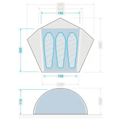 3 Man Dome Trekking Tent - MT900 -Outdoor Camping Store kd820af0f861d344440f1cee721775940