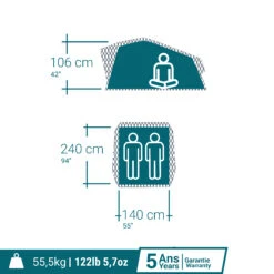 Quechua Roof Tent MH500 Fresh & Black 2P -Outdoor Camping Store ke90fc7ebad508388361432c5420b6254