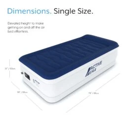 Single Comfort Plus Air Bed – Navy/White -Outdoor Camping Store keea0c8795e789d6f029d2dd29aff483a